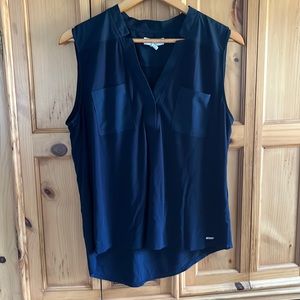 CK Sleeveless Blue Blouse
